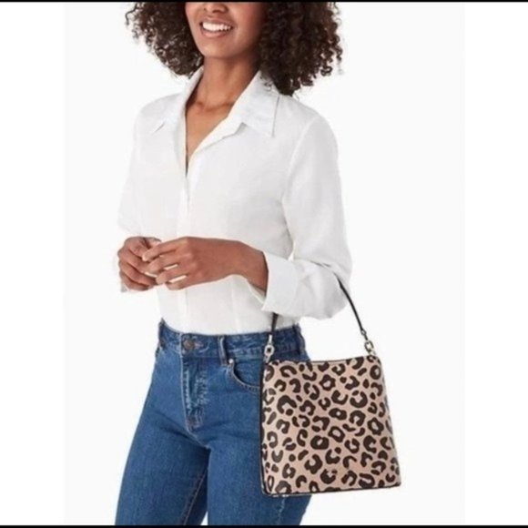 Kate Spade Darcy Graphic Leopard Small Bucket Bag Crossbody - Picture 10 of 10